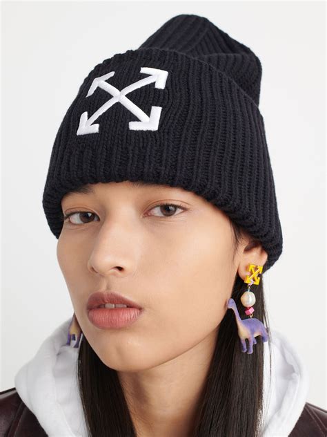 off white beanie